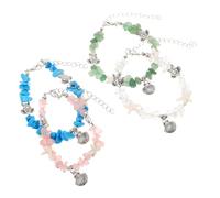 CALLARON Lot De 4 Bracelets Extensibles À Breloques Sur Le Thème Côtier Breloques Pendantes Bijoux En Coquillage Bracelets En Perles De Pierre