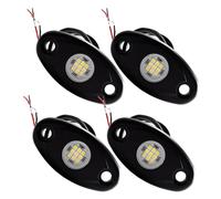 CALLARON Lot de 4 Feux de Voiture LED Blanc 12v pour Éclairage sous Châssis, Kit D'éclairage Extérieur Polyvalent pour SUV, Éclairage D'ambiance Solide et Étanche, pour Véhicule Tout Usage