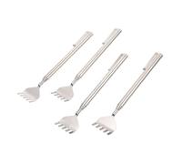 CALLARON Lot De 4 Grattoirs De Dos Télescopiques En Acier Inoxydable, Outil Pratique D’auto-massage Portable, Démangeaisons, Usage Santé Et Détente, Adapté Pour Massage Corporel Quotidien