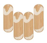 CALLARON Lot de 4 Marque-pages en Bambou Uniques et Délicats, Marque-pages Vierges Soi-même, Faciles à Utiliser, Portables, Forme Décorative, pour Bibliothèques et Bureaux