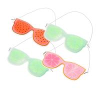 CALLARON Lot de 4 Masques Oculaires en Gel Pvc Rafraîchissants 4pcs Taille Moyenne pour Garçon et Filles Bandeaux D'ombrage Colorés pour Soulagement des Yeux Fatigués et Couleur Aléatoire
