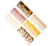 CALLARON Lot de 4 Peignes Démêlants à Dents Larges Anti- pour Coiffure Peigne Rectangulaire Homme Garçon et Filles Outil de Coiffure pour Cheveux Bouclés Crépus Épais