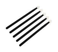 CALLARON Lot de 5 Pinceaux Cosmétiques en Silicone pour Fard à Paupières, Manche Noir, Semi-transparent, Kit Maquillage Professionnel Femme, Application Yeux, Usage Quotidien