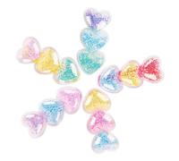 CALLARON Lot de 5 Pinces à Cheveux en Plastique Effet Sable Mouvant, Forme Cœur, Coloris Mixte, Accessoires pour Cheveux de Petites Filles, Décoration Légère et Douce pour Coiffure