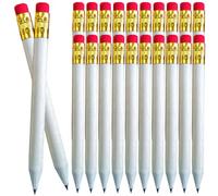 CALLARON Lot de 50 Crayons en Bois Courts pour Garçon et Filles et Designers, Écriture Longue sans Fatigue Rayure, pour Écrire un Journal L'église