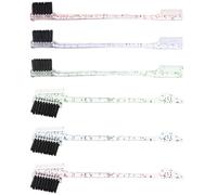 CALLARON Lot de 6 Brosses à Sourcils Double Embouts pour Maquillage et Coiffage, Brosses Bords des Cheveux, Pinceaux Petits Format en Plastique Coloré pour Précision et Retouche