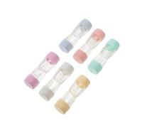 CALLARON Lot de 6 Étuis Rigides pour Lentilles de Contact Double Compartiment Étanche, Boîtes à Lentilles de Couleur Assortie, Petites Boîtes Portables pour Voyage et Rangement Hygiénique