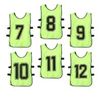 CALLARON Lot de 6 Gilets D’entraînement Garçon et Filles sans Manches, Taille 6-12, Tissu Léger Respirant, Couleur Vive pour Sport Collectif - Football, Basketball, Hockey, Volley, Gilet