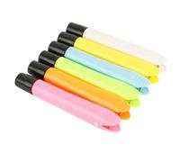 CALLARON Lot de 6 Pinces à Craie Magnétiques en Plastique, Couverture de Craie Protectrice, Couleurs Aléatoires, Accessoires Scolaires Pratiques pour Tableau Noir et Couleur Aléatoire