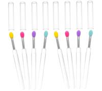 CALLARON Lot de 8 Applicateurs de Rouge à en Silicone Couvercle Outils de Maquillage Portables Pinceaux à Anti-Poussière pour Usage et Professionnel