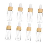 CALLARON Lot de 8 Flacons Compte-gouttes en Verre pour Huiles Essentielles, 5ml 10ml 15ml, Résistant à L'usure, Distribution Précise, pour Voyage et Hôtel