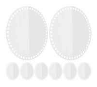 CALLARON Lot de 8 Plaques Acryliques Transparentes 2 Mm, Fond Rond 18 Cm pour Base de Panier au Crochet, Support Rigide pour Tissage, Création Paquet à Main et Loisirs Créatifs