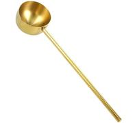 CALLARON Louche à Soupe en Acier Inoxydable Manche Long Or, Multifonctionnelle Cuisine et Jardin, pour Verser Liquides Chauds