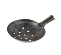 CALLARON Louche en Fer Tamis à Sol pour Jardinage et Nettoyage Extérieur, Pelle Ronde 20 Cm Résistante aux Intempéries pour Tamisage Compost et Enlèvement Boue