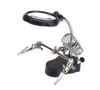CALLARON Loupe LED Pince et Support Ajustable pour Soudure Électronique et Travail de Précision Loupe Éclairante Pied avec Lampes LED Portable et Alimentée par Piles AAA
