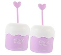 CALLARON Machine à Bulles à Fouet Visage 2 Pièces Portable Violet, Gobelet à Mousse Nettoyante Compact, Nettoyant Visage Pour Voyage Et Usage Quotidien