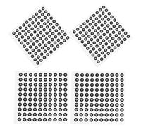 CALLARON Marqueurs de Référence pour Scanner 3D Argentés en Film Réfléchissant Réflexion Diffuse pour Cartographie et Numérisation Industrielle, 200 Points sur 4 Feuilles