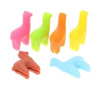 CALLARON Marqueurs de Verres à Vin Facile à Utiliser Forme D'alpaga en Silicone 6pcs Décoration Créative pour Fêtes et Réceptions