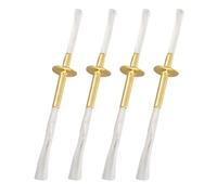 CALLARON Mèches de Lampe à Huile Remplacement Lot de 4 en Alliage Métallique Porte-mèche Robuste pour Lampe à Pétrole pour Brûleur à Huile pour Éclairage Intérieur et Cérémonies