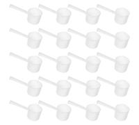 CALLARON Mesurettes réutilisables 20pcs en plastique PP blanc 5g 10ml avec design élégant pour doser poudres et liquides en cuisine