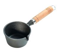 CALLARON Mini Poêle à Œufs en Fonte sans Assemblage, Antiadhésive Manche en Bois, Moins de Fumée et Graisse, pour Cuisson sur Cuisinière à Induction