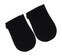 CALLARON Moufles de Bronzage Noir en Velours pour Application Uniforme de Lotion Autobronzante, Matériau Éponge Film Imperméable, Design Élégant, pour Préparation Peau sans Soleil