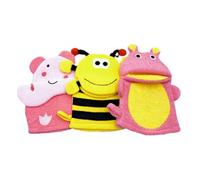 CALLARON Moufles Exfoliants de Bain pour Garçon et Filles 3 Pièces Taille Standard en Matériau Doux Sûr pour Bébé Soin Peau Bain Quotidien Usage Familial Style Aléatoire