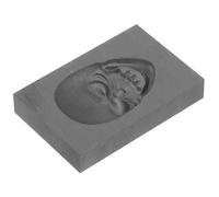 CALLARON Moule à Couler en Graphite Forme Crâne Noir Haute Densité pour Alliages à Haute Température, du Temps de Fusion, Consommation D'énergie Faible, pour Fusion de Métaux