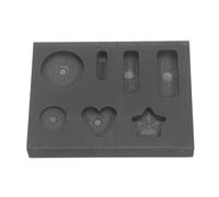 CALLARON Moule en Graphite à Sept Canaux pour Moulage Métalliques, Forme Étoile, Cœur ou Ovale, Matériau Noir Tolérances Dimensionnelles Précises pour Affinage du Cuivre