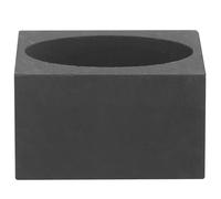 CALLARON Moule en Graphite Noir de Cœur pour Fusion de Métaux Non Ferreux, Résistant aux Chocs la Corrosion, pour Analyse et Éducation Scientifique