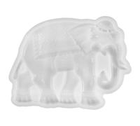CALLARON Moule en Silicone Époxy à Éléphant 3D Demi-Relief, Moule pour Loisirs Créatifs DIY, Décoration Murale et Ornement de Bureau, Silicone Solide Blanc, pour Résine et Plâtre