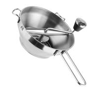 CALLARON Moulin à Légumes Manuel en Acier Inoxydable Argenté 3 Disques pour Purée, Outil Polyvalent et Facile à Nettoyer pour Aliments pour Bébés