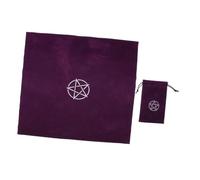 CALLARON Nappe de Divination avec Pochette à Cordon pour Cartes de Tarot en Flanelle pour Rangement Portable, Protection pour Voyages Spirituels et Rencontres Spirituelles