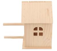 CALLARON Nichoirs pour Oiseaux en Bois Naturel Khaki Forme Circulaire Creuse, Nid D'élevage pour Bébés Oiseaux en Extérieur ou Jardin, Favorisant Le Comportement de Nidification