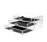 CALLARON Organisateur De Maquillage Transparent Pour Commode Boîte à Cosmétiques Acrylique Avec Tiroir Inférieur Pour Bijoux