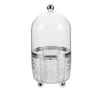 CALLARON Organisateur De Pinceaux Cosmétiques avec Couvercle Transparent Support Rotatif Anti-poussière pour Salle De Bain Récipient De Rangement pour Voyages