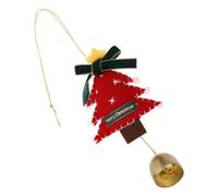 CALLARON Ornement de Sapin de Noël Rouge en Ruban et Lint, Décor Suspendu | Ambiance Festive, Charme Visuel, pour Branches et Rétroviseur, Style Artisanal, Décoration Saisonnière