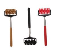 CALLARON Outil De Grattage Télescopique 3 Pièces, Grattoir Masseur à Roue Roulante Extensible, Massage Du Dos Et Soulagement Des Démangeaisons, Accessoire Portable Pour Relaxation Familiale