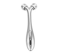 CALLARON Outil De Gua Sha Et Rouleau De Massage Facial Argenté Compact Pour Raffermir La Peau, Sculpter Le Visage Et Réduire Les Rides, Masseur Anti-âge Portable Adapté Aux Femmes Pour Soin Quotidien