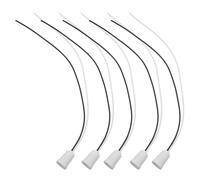 CALLARON Pack de 5 Douilles d'Ampoule E12 Câble Blanc, Supports de Lampe Suspendue pour Usage Intérieur et Extérieur, Adaptés aux Projets de Bricolage, Usage Jardin et Fête