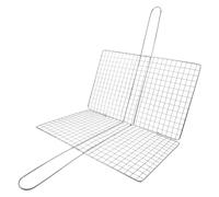 CALLARON Panier à Griller en Acier Inoxydable pour Barbecue Extérieur Mécanisme de Serrage Sécurisé et Design à Prise Ferme, pour Viande et Légumes