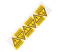 CALLARON Panneaux Avertissement Haute Tension Autocollants Triangle Jaune Noir 40X50Mm Lot 6 pour Équipements Industriels Sécurité Installation Facile