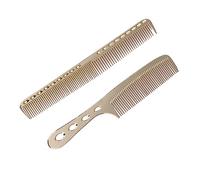 CALLARON Peigne à Cheveux en Acier Inoxydable Lot de 2 Accessoires de Coiffure Doux Peau pour Hommes et Femmes Peigne Anti-Enchevêtrement pour Soin des Cheveux
