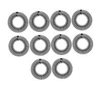CALLARON Peigne Circulaire Extensible Plastique Lot De 10 Taille Couleur Noire Pour Coiffure Sport Maquillage