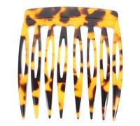 CALLARON Peigne Français Latéral Léopard en Acétate Taille Moyenne Maintien Sûr pour Femmes Usage Quotidien Accessoire Coiffure Décoratif Couleur Marron Foncé