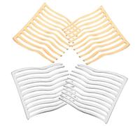 CALLARON Peignes En Métal Pour Cheveux Femmes Et Peignes Latéraux Décoratifs 4 Pièces Petit Format Maintien Sécurisé Coiffure Pour Cheveux Épais Et Fins Usage Mariage Et Cérémonie