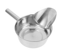 CALLARON Pelle à Ensacher en Acier Inoxydable Duckbill, Ustensile Cuisine Multifonction pour Frites, Glaçons et Céréales, Ergonomique, pour Buffets et Service Alimentaire Professionnel