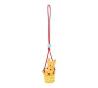CALLARON Pendentif Bois de Lapin Gravé Ornement Suspendu pour Clés de Voiture et Sacs Décoration de Pâques Petite et Détails Délicats