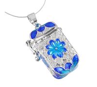 CALLARON Pendentif Carré Creux en Cuivre pour Diffuseur D'huiles Essentielles Design Suspendu, pour Collier Diy, Matériau Cuivre, Forme Colonne, Présent pour Toutes Occasions