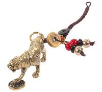 CALLARON Pendentif Tigre Porte-clés Richesse Porte-clés Porte- Porte-clés Fortune Porte-clés Tigres Porte-clés Animaux Porte-clés Feng Shui Statuette Voyage Chanceux Laiton